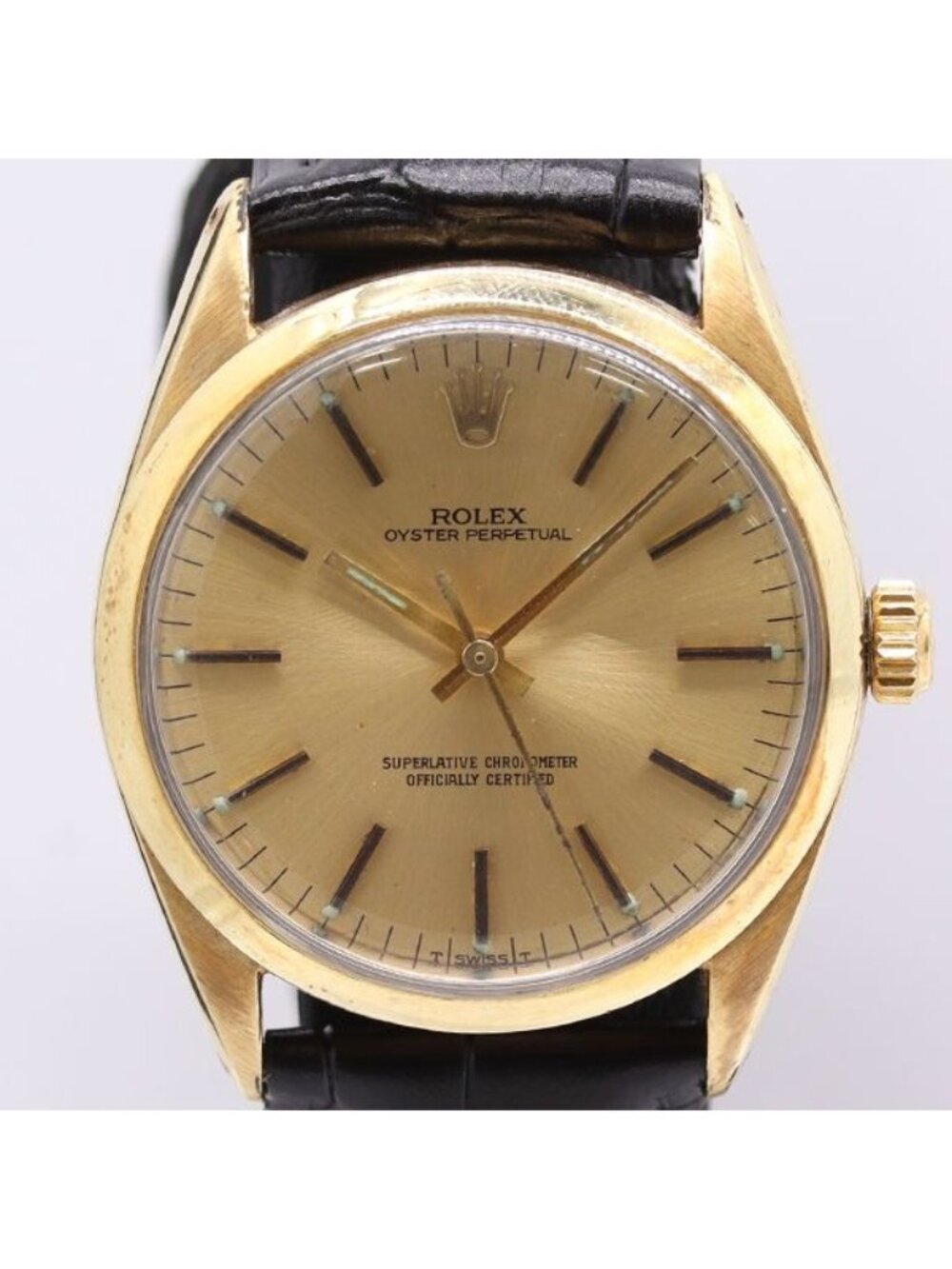 Rolex Oyster Perpetual Automatic Gold Dial Watch